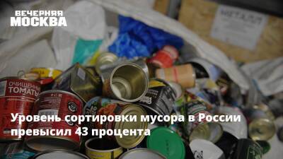 Уровень сортировки мусора в России превысил 43 процента