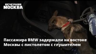 Пассажира BMW задержали на востоке Москвы с пистолетом с глушителем