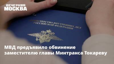 МВД предъявило обвинение заместителю главы Минтранса Токареву