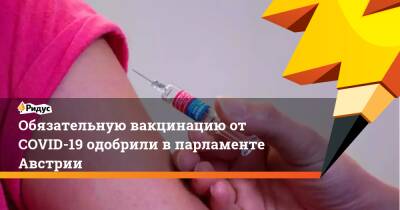 Обязательную вакцинацию от COVID-19 одобрили в парламенте Австрии
