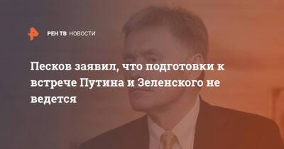 Песков заявил, что подготовки к встрече Путина и Зеленского не ведется