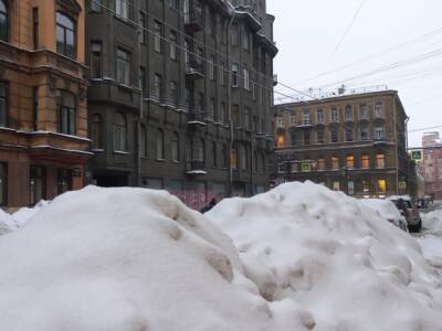 В Петербурге минус четыре и небольшой снег