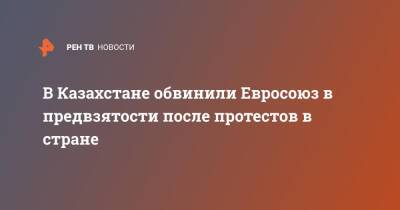 В Казахстане обвинили Евросоюз в предвзятости после протестов в стране