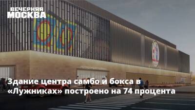 Здание центра самбо и бокса в «Лужниках» построено на 74 процента