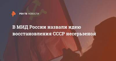 В.В.Путин - В МИД России назвали идею восстановления СССР несерьзеной - ren.tv - Россия