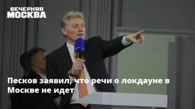 Песков заявил, что речи о локдауне в Москве не идет