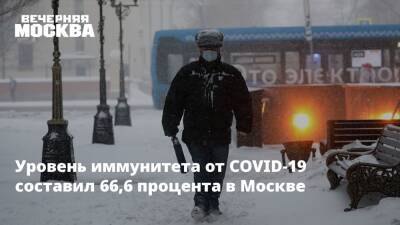 Уровень иммунитета от COVID-19 составил 66,6 процента в Москве