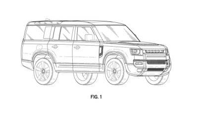 В Сети показали патентные эскизы Land Rover Defender 130