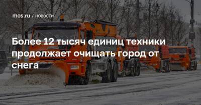 Более 12 тысяч единиц техники продолжает очищать город от снега