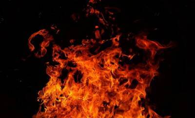 Мусор горел в Невском районе вечером пятницы