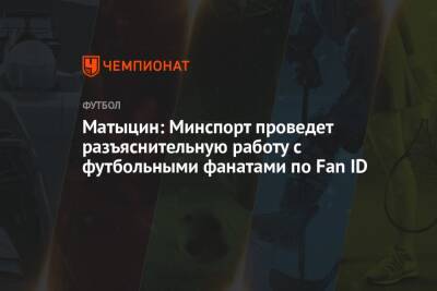 Матыцин: Минспорт проведет разъяснительную работу с футбольными фанатами по Fan ID