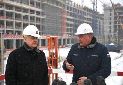 Собянин и Рогозин осмотрели ход строительства Национального космического центра