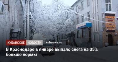 Александр Колесник - В Краснодаре в январе выпало снега на 35% больше нормы - kubnews.ru - Краснодарский край - Краснодар - Краснодар