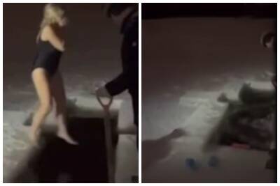 "Что нам делать, помогите!": женщину затащило под лед на крещенских купаниях, кадры трагедии