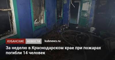За неделю в Краснодарском крае при пожарах погибли 14 человек