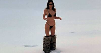 Кендалл Дженнер удивила поклонников фотосессией в бикини посреди снега