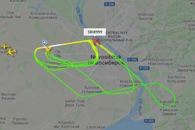 Взлетевший в «Толмачево» самолет нарезает круги в небе и не может приземлиться в Новосибирске