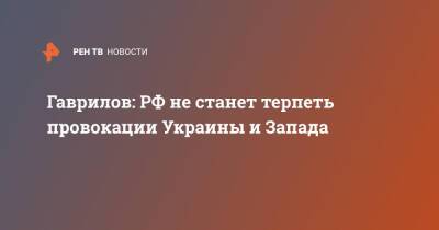 Гаврилов: РФ не станет терпеть провокации Украины и Запада