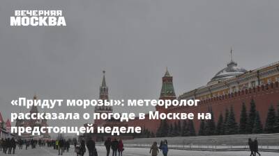 «Придут морозы»: метеоролог рассказала о погоде в Москве на предстоящей неделе
