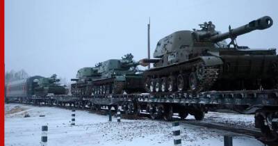 Еще один эшелон российских войск и техники прибыл в Белоруссию на учения