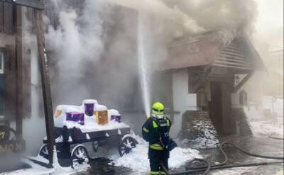 Ресторан загорелся в подмосковном поселке Андреевка