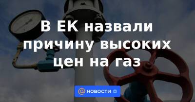В ЕК назвали причину высоких цен на газ - news.mail.ru - Россия - Газ