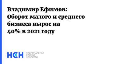 Владимир Ефимов: Оборот малого и среднего бизнеса вырос на 40% в 2021 году