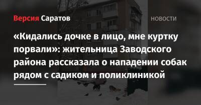 «Кидались дочке в лицо, мне куртку порвали»: жительница Заводского района рассказала о нападении собак рядом с садиком и поликлиникой