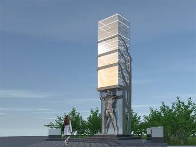 В Екатеринбурге появится каменный Атлант, держащий на плечах небоскреб