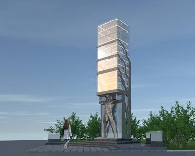 В Екатеринбурге установят шестиметровую скульптуру атланта с небоскребом на плечах