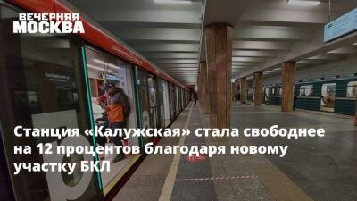 Максим Ликсутов - Станция «Калужская» стала свободнее на 12 процентов благодаря новому участку БКЛ - vm.ru - Москва - Москва