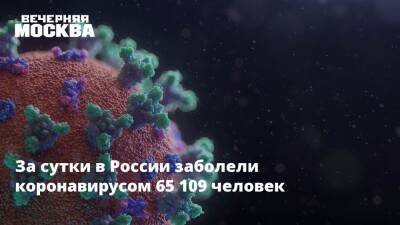 За сутки в России заболели коронавирусом 65 109 человек