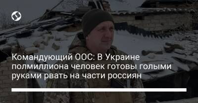 Командующий ООС: В Украине полмиллиона человек готовы голыми руками рвать на части россиян