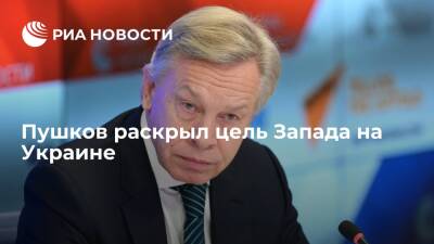 Сенатор Пушков: цель НАТО на Украине — накачать ее оружием