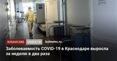 Заболеваемость COVID-19 в Краснодаре выросла за неделю в два раза