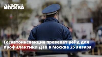 Госавтоинспекция проведет рейд для профилактики ДТП в Москве 25 января