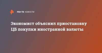 Никита Масленников - Экономист объяснил приостановку ЦБ покупки иностранной валюты - ren.tv - Россия - США