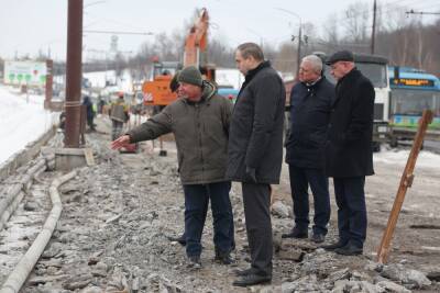 Председатель Гродненского облисполкома Владимир Караник ознакомился с ходом выполняемых работ на Румлевском мосту