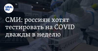 СМИ: россиян хотят тестировать на COVID дважды в неделю