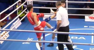 Кыргызского боксера дисквалифицировали за "бой без правил" в поединке с таджикистанцем