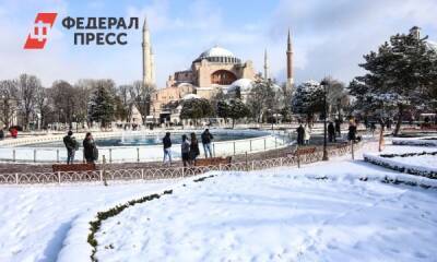 В турецкой Анталье выпал снег