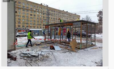 На севере Петербурга распилили пять павильонов с овощами и кофе