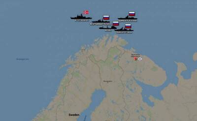 Определенно текущее положение ударной группы Северного флота, которая проведет стрельбы вблизи Великобритании