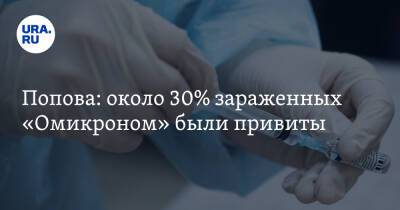 Попова: около 30% зараженных «Омикроном» были привиты