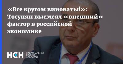 «Все кругом виноваты!»: Тосунян высмеял «внешний» фактор в российской экономике