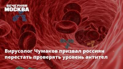 Вирусолог Чумаков призвал россиян перестать проверять уровень антител