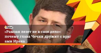 «Рамзан лезет невсвое дело»: почему глава Чечни дружит сврагами Ирана