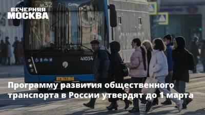 Программу развития общественного транспорта в России утвердят до 1 марта