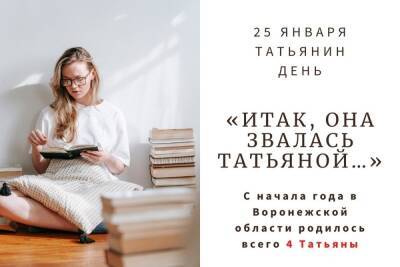 За последние сто лет в Воронежской области родилось более ста тысяч Татьян