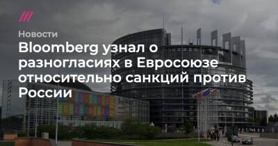 Bloomberg узнал о разногласиях в Евросоюзе относительно санкций против России